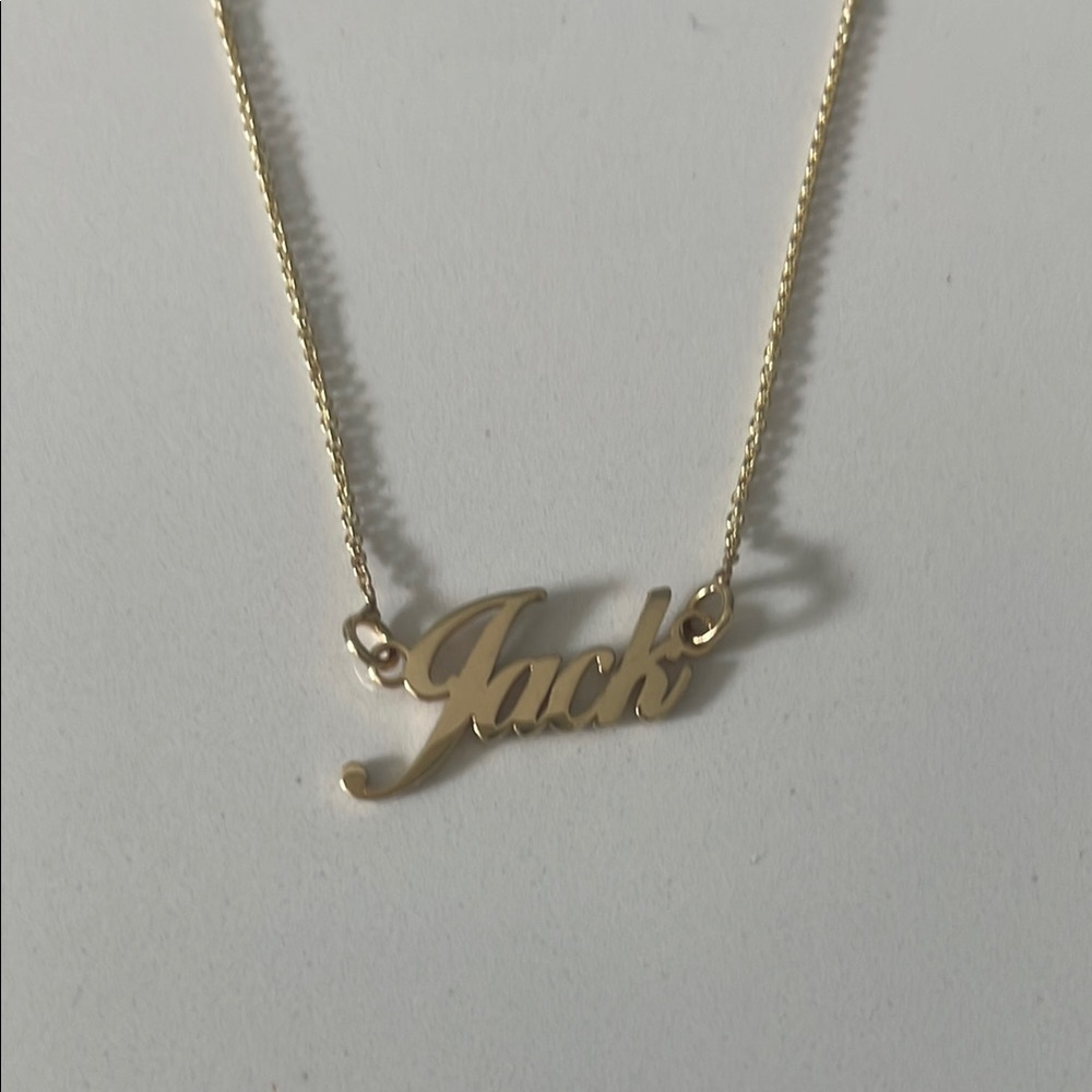 Gold Delicate name necklace “Jack”